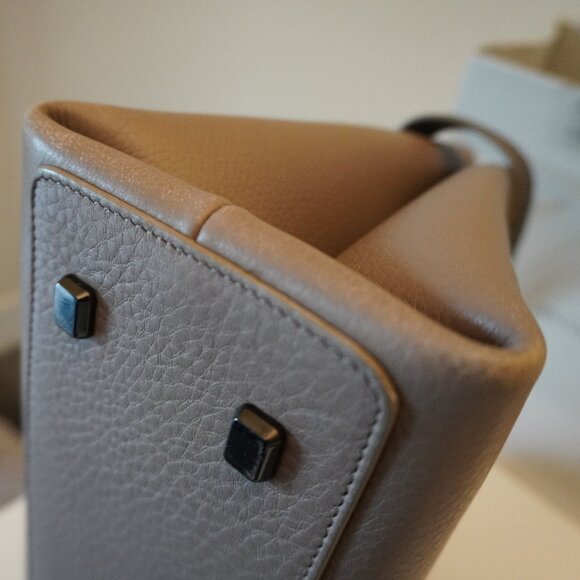 Brunello Cucinelli Essence Leather Tote Bag Large Monili Crossbody Wide Strap - Picture 12 of 16